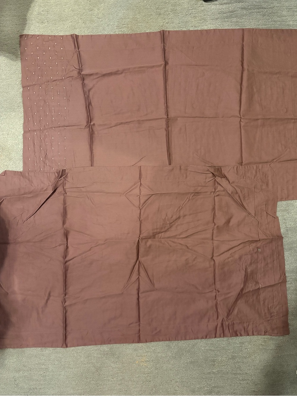 47- IKEA Mauve Duvet Cover Set - Solid Textured Design